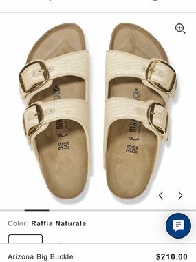 Birkenstock Arizona Big Buckle-Raffia Naturale